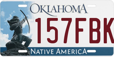 OK license plate 157FBK