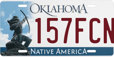 OK license plate 157FCN