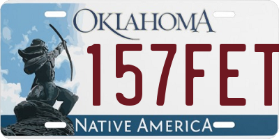 OK license plate 157FET