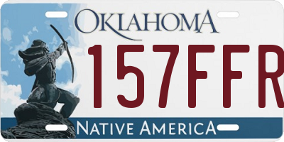 OK license plate 157FFR