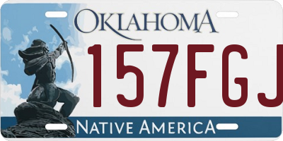 OK license plate 157FGJ