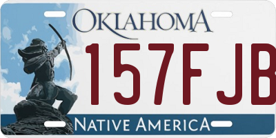 OK license plate 157FJB