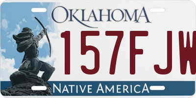 OK license plate 157FJW