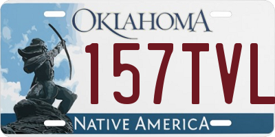 OK license plate 157TVL