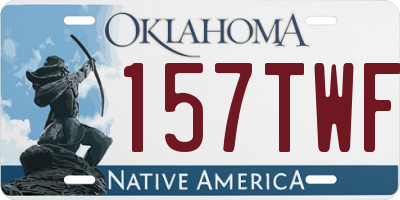 OK license plate 157TWF