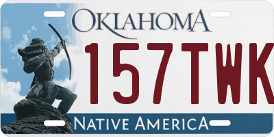 OK license plate 157TWK