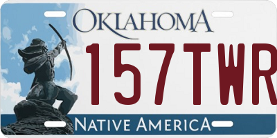 OK license plate 157TWR