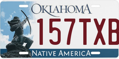 OK license plate 157TXB
