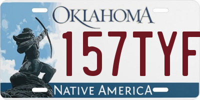 OK license plate 157TYF