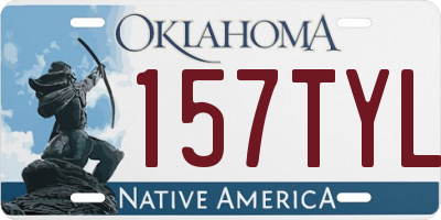 OK license plate 157TYL