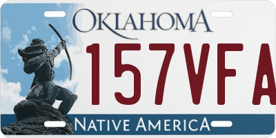 OK license plate 157VFA