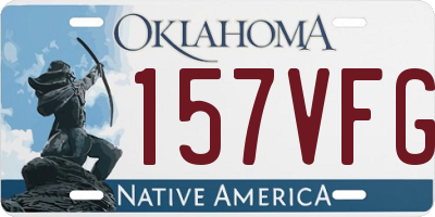 OK license plate 157VFG