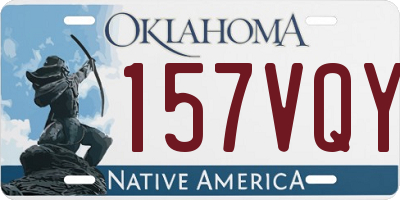 OK license plate 157VQY