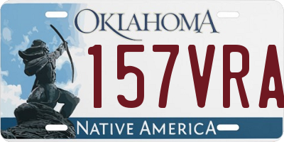 OK license plate 157VRA