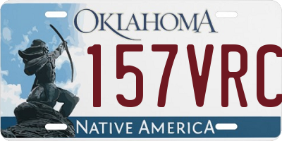 OK license plate 157VRC