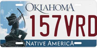 OK license plate 157VRD