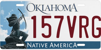 OK license plate 157VRG