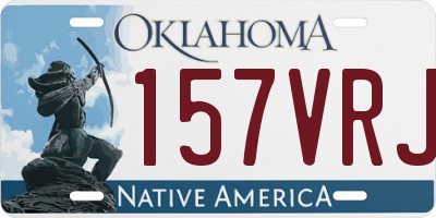 OK license plate 157VRJ