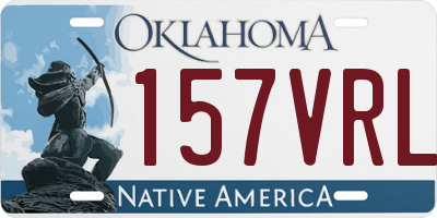 OK license plate 157VRL