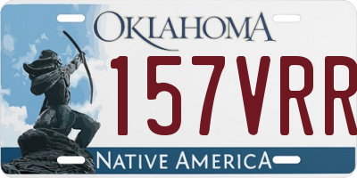 OK license plate 157VRR
