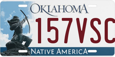 OK license plate 157VSC