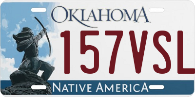 OK license plate 157VSL