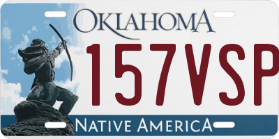OK license plate 157VSP
