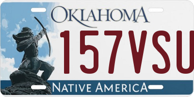 OK license plate 157VSU