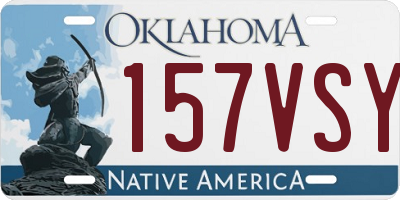 OK license plate 157VSY