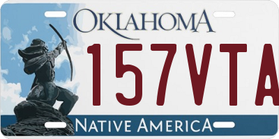 OK license plate 157VTA