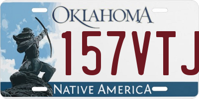 OK license plate 157VTJ