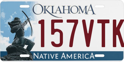 OK license plate 157VTK