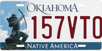 OK license plate 157VTO