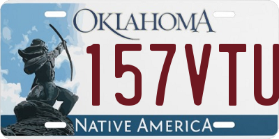 OK license plate 157VTU
