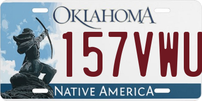 OK license plate 157VWU