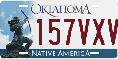OK license plate 157VXV