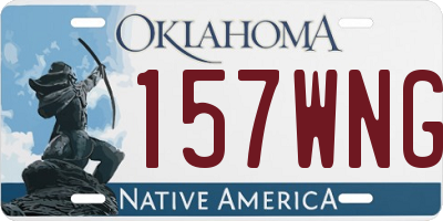 OK license plate 157WNG