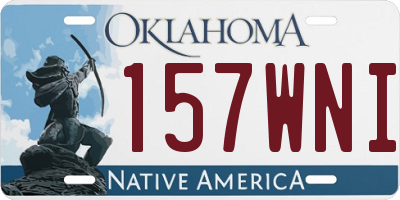 OK license plate 157WNI