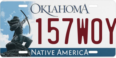OK license plate 157WOY