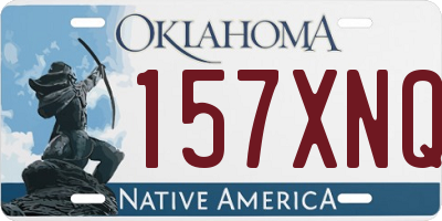 OK license plate 157XNQ