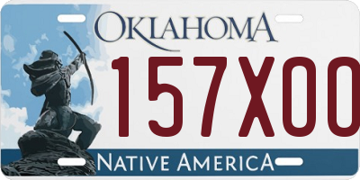 OK license plate 157XOO