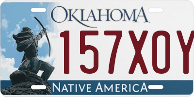 OK license plate 157XOY