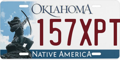 OK license plate 157XPT