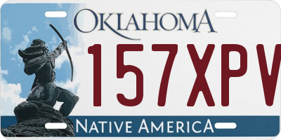 OK license plate 157XPV