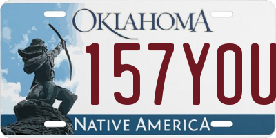 OK license plate 157YOU