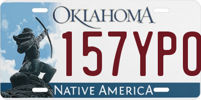 OK license plate 157YPO