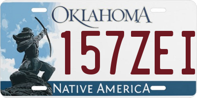 OK license plate 157ZEI