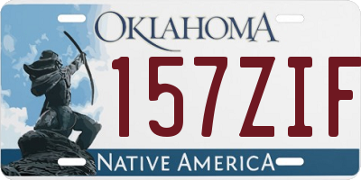 OK license plate 157ZIF