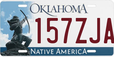 OK license plate 157ZJA