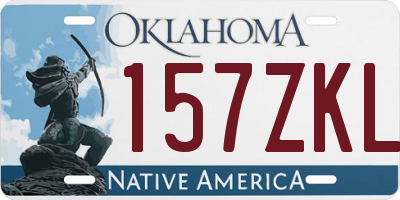 OK license plate 157ZKL